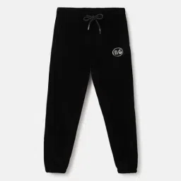 Blue Giraffe Girls Black Polyester Blend Solid Track Pant-image-13