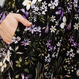 Drape in Vogue Black Floral Pyjama Sets image 5