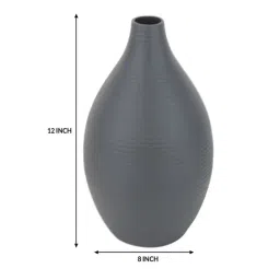 De Maison Decor Graphite Aluminium Vesera Enamel Vase image 5