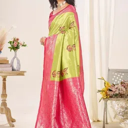 ABC ANY BUDY CLEAN Woven Design Zari Art Silk Banarasi Saree image 4