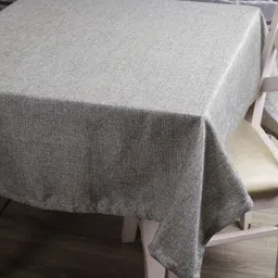 THE CONVERSION Grey 2-Seater Textured Square Shaped Jute Linen Heat Resistant Table Cover image 5