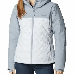 Columbia Grey & White Color-Block Padded Jacket-image-14