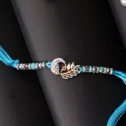 Aapno Rajasthan Stone Studded Peacock Designed Rakhi-picture-25