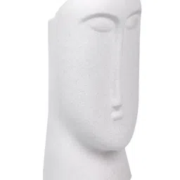 Tayhaa White Ceramic Face Vase Large image 4