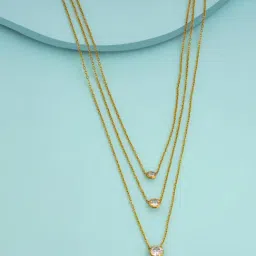 Kushal's Fashion Jewellery White Gold Trendy Necklace With Chain for Women-picture-19