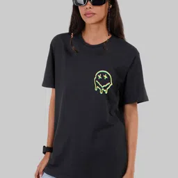Underrated Club Women Printed Extended Sleeves Bio Finish Pockets T-shirt-picture-36