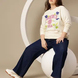 Sztori Plus Size Printed Longline Sweatshirt image 2