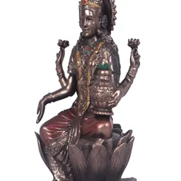 Craftlayout Bronze-Toned Maa Laxmi Religious Idol Showpiece image 2