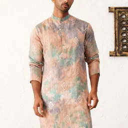 Jompers Men Geometric Embroidered Sequinned Kurta image 2