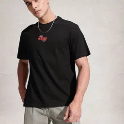 WROGN Printed Pure Cotton Comfort Fit T-shirt image 4