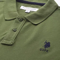 U.S. Polo Assn. Brand Logo Printed Polo Collar Pure Cotton Slim Fit T-shirt image 5
