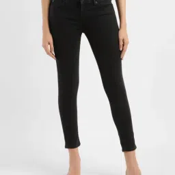 Levi's 711 Black Skinny Fit Mid Rise Jeans-picture-15