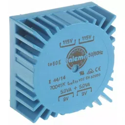 Nuvotem Talema Toroidal Transformer 115 V AC 230 V AC 2 x 9V AC 10VA 2 Output, 70041K-picture-23