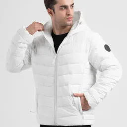 Red Tape White Regular Fit Quilted Jacket image 3