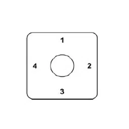 Kaycee AC/DC Rotary Switch Four Way, No Off 90° 63 Amp Single Phase, RPM629D image 2