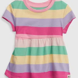 GAP Girls Striped Organic Cotton Gown Dress-picture-22