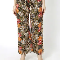 Trendzmy Women Floral Printed Knitted Palazzos-picture-31
