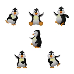 Wallstick Dancing Penguin wallstickers-picture-15