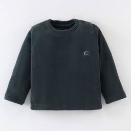 Kanvin Full Sleeves Antipilling Polar Fleece Winter Solid T-Shirt - Olive Green-picture-11