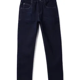 Tales & Stories Denim Woven Solid Jeans - Dark Blue image 1