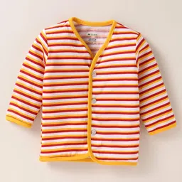 OHMS Single Jersey Knit Full Sleeves Front Open Vests with Animal Sea Life Prints & Stripes Pack of 5 - Multicolor image 2