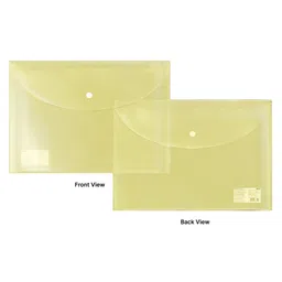LINC Foolscap Button Document File Folder, Yellow, Pack of 10 image 2