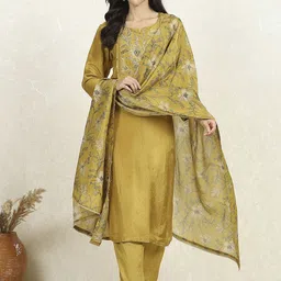 Biba Floral Printed Pure Cotton Unstitched Dress Material-picture-39