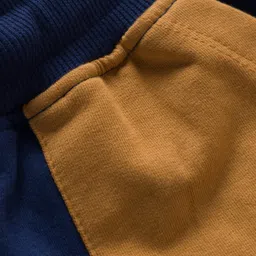 Honeyhap Premium 100% Cotton Knit Lounge Pant With Bio Finish & Text Design - Patriot Blue Pastry Shell image 4