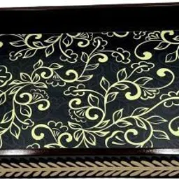 angira handicarft Wooden Serving Tray/Decorative/Multipurpose AHS-WOODENTRAY007_1310 Tray image 3