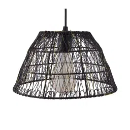 Homesake Black Dome Shaped Wire Meshed Hanging Lamp - Set of 1 image 3