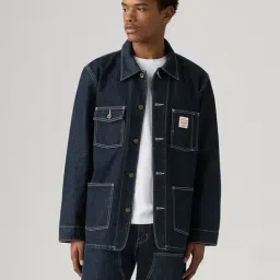 Levi's Navy Cotton Relaxed Fit Denim Jacket-picture-20