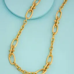 Kushal's Fashion Jewellery Yellow Gold Trendy Necklace With Chain for Women-picture-17