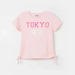 Fame Forever by Lifestyle Kids Pink Cotton Printed T-Shirt-picture-24