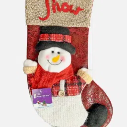 Little Surprise Box Christmas D¿cor Maroon Unisex Lettering Snowman Christmas Stocking For Gifts-picture-49