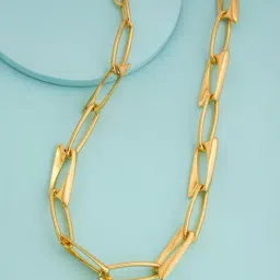 Kushal's Fashion Jewellery Yellow Gold Trendy Necklace With Chain for Women-picture-27