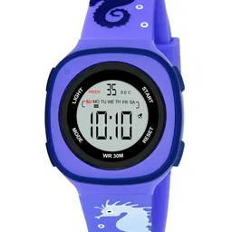 EWWE Kids Round Dial & Straps Digital Multi Function Watch 2207-Square-Lavender image 3
