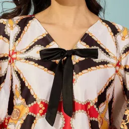 The Kaftan Company Black Print Top image 4