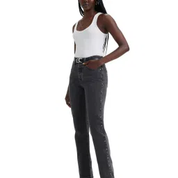 Levi's Black Cotton Regular Fit Mid Rise Jeans image 4