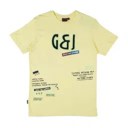Gini & Jony Kids Yellow Cotton Printed T-Shirt-picture-21