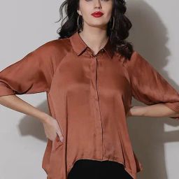 Label Ritu Kumar Brown Loose Fit Shirt-picture-48