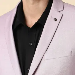 Allen Solly Pink Slim Fit Texture Blazer image 4