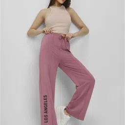 Forever 21 Pink Graphic Print Mid Rise Pants image 4