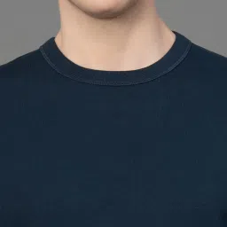 Red Tape Dark Navy Regular Fit Cotton Crew T-Shirt image 4