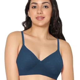 IN CARE Blue & Peach Non-Wired Full Coverage Push-Up Bra - Pack of 2 image 4