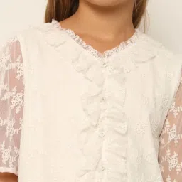 VERO MODA GIRL White Embroidered Top image 4
