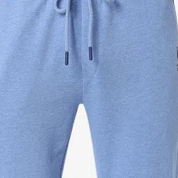 UnderJeans by Spykar Blue Melange Regular Fit Lounge Pants image 4