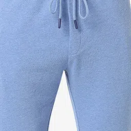 UnderJeans by Spykar Blue Melange Regular Fit Lounge Pants image 4