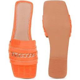 Truffle Collection Women's Orange Casual Sandals image 4