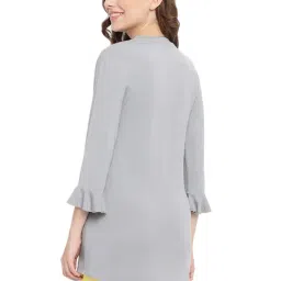 La Intimo Grey & Yellow Printed T-Shirt With Shorts image 2