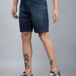 Crimsoune Club Navy Cotton Regular Fit Solid Shorts image 4